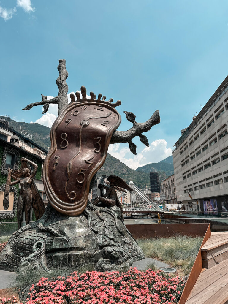 Clock Sculpture in Andorra la Vella