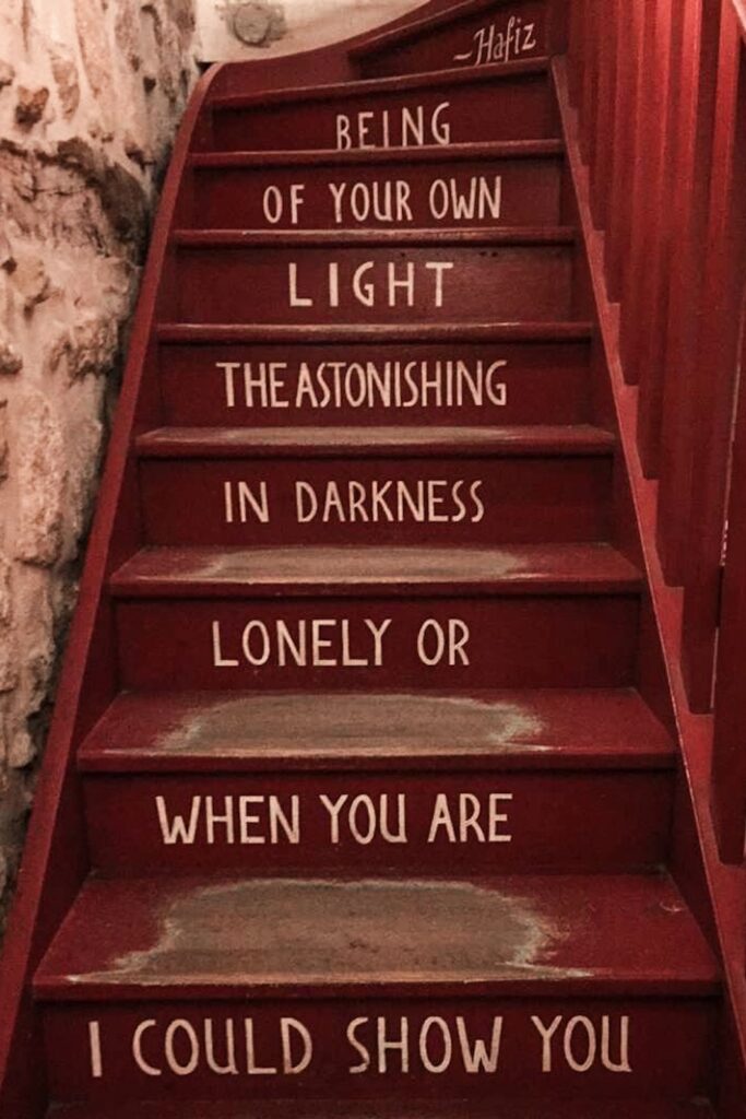 Stairs inside Shakespeare and Company