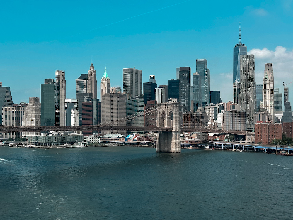View of the Brooklyn Bridge from the Manhattan Bridge
